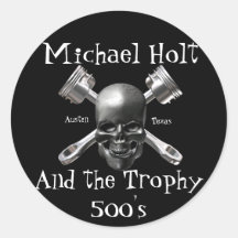 Skull and Pistons sticker