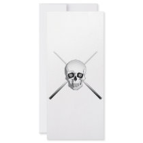 Skull and Pool Cues Rack Card Template