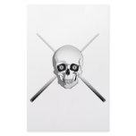 Skull and Pool Cues stationery