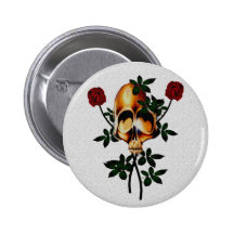 Skull and Roses Button