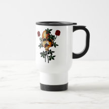 Skull and Roses Coffee Mugs