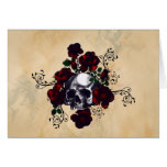 Skull and Roses Tattoo Style Goth Art Cards
