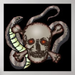 Skull and Snakes Poster posters