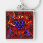 Skull Art Valentine Key Chains