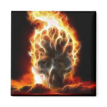 Skull Atomic Bomb Refrigerator Magnets