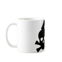 skull axe coffee mug