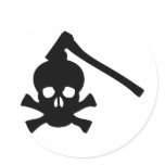 skull axe stickers