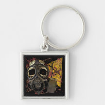 Skull Biohazard Key Chains