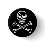 Skull (black) pin
