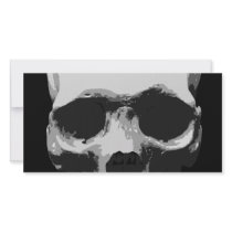 Skull Black & White Pop Art Custom Photo Card