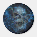 Skull blue blast magnet
