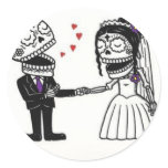 Skull Bridal Couple Stickers