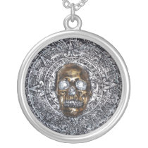skull calendar custom necklace