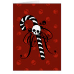 Skull Candy Cane Card