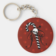 Skull Candy Cane Key Chains