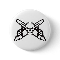 Skull & Chainsaws Buttons