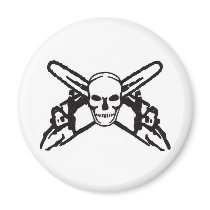Skull & Chainsaws Refrigerator Magnets