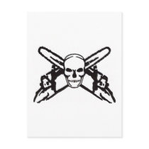 Skull & Chainsaws Postcard