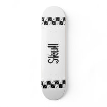 Skull Chequered Skateboard