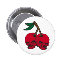 Skull Cherries buttons