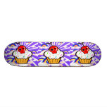 Skull Cherry Cupcake Rainbow Sky Skate Decks