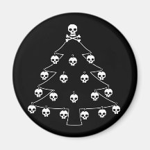 Skull Christmas Tree Magnets