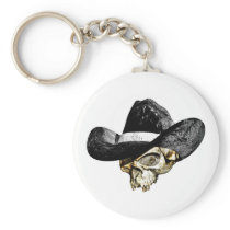 Skull Cowboy Hat Keychains
