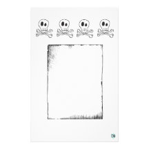 Skull & cross bones personalized stationery