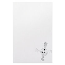 Skull Cross white Stationery Design