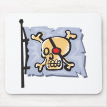 Skull & Crossbones Flag mousepads