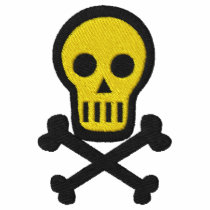 Skull & Crossbones Goth Pirate Fantasy Design Polo Shirt