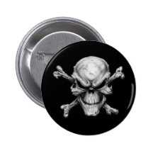 Skull Crossed Bones Botons