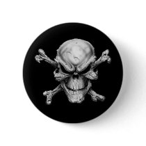 Skull Crossed Bones Botons