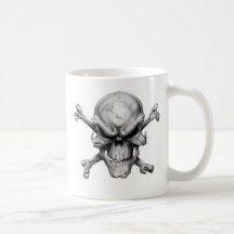 Skull Crossed Bones Canecas