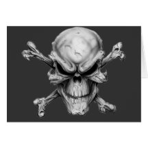 Skull Crossed Bones Cartao