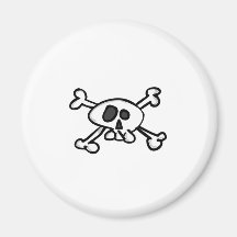 skull - crossed bones magnet