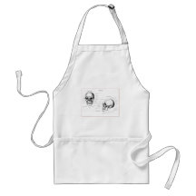 Skull Details Front and Side Apron