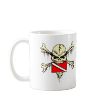 skull dive flag mug