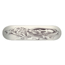 Skull Drawing Skateboard Deck