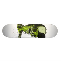 skull face dude custom skate board