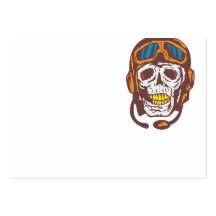 Skull Face Pilot Airman Business Card Template