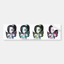 Skull Faery Sticker Sheet1 Bumper Stickers