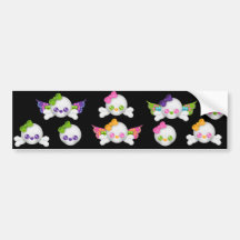 Skull Faery sticker sheet 10 Bumper Stickers