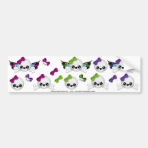Skull Faery sticker sheet 3 Bumper Sticker