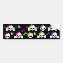 Skull Faery sticker sheet 4 Bumper Sticker