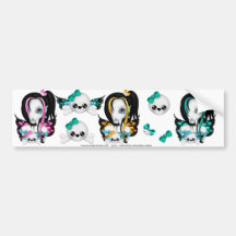 Skull Faery sticker sheet 5 Bumper Sticker