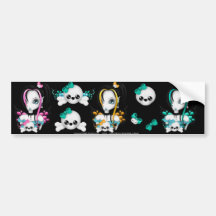 Skull Faery sticker sheet 6 Bumper Sticker