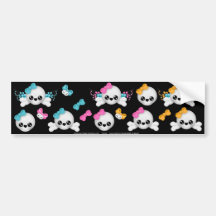Skull Faery sticker sheet 8 Bumper Stickers