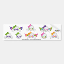 Skull Faery sticker sheet 9 Bumper Sticker