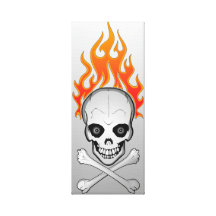 Skull Fire Gallery Wrap Canvas